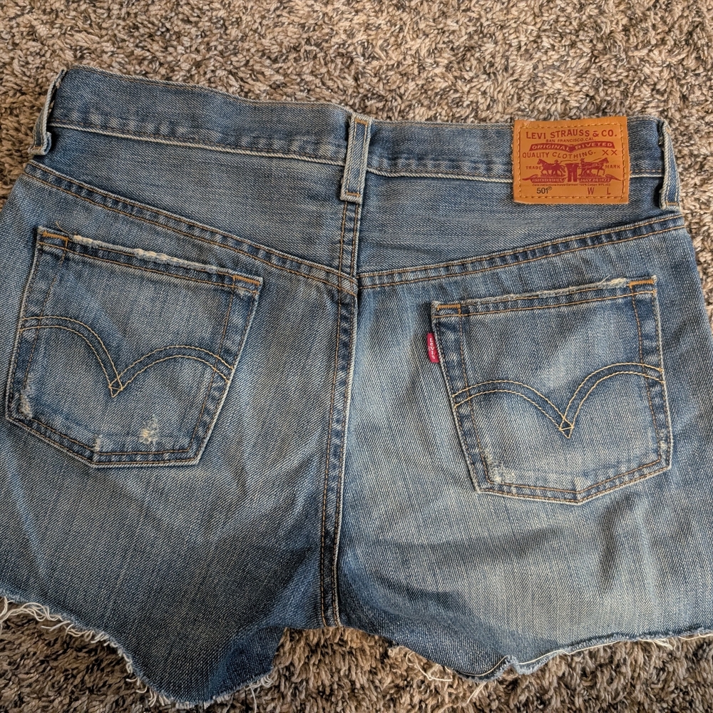 Levi's Women's Blue Denim 501 Shorts